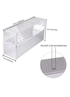 Pana Nail Drill Bit Holder Stand Display Organizer Dust Proof Storage Container Box Case Tools For Home Use Or Nail Salon (30 Holes Silver)  - Image 2