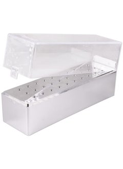 Pana Nail Drill Bit Holder Stand Display Organizer Dust Proof Storage Container Box Case Tools For Home Use Or Nail Salon (30 Holes Silver)  - Image 4