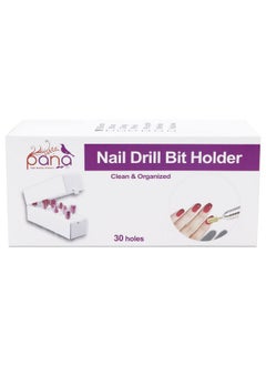 Pana Nail Drill Bit Holder Stand Display Organizer Dust Proof Storage Container Box Case Tools For Home Use Or Nail Salon (30 Holes Silver)  - Image 3