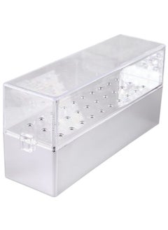 Pana Nail Drill Bit Holder Stand Display Organizer Dust Proof Storage Container Box Case Tools For Home Use Or Nail Salon (30 Holes Silver)  - Image 5