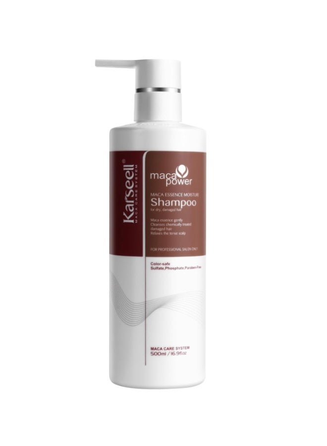 Karseell Maca Power Shampoo for Deep Repair and Hydration – Nourishing Moroccan Argan Formula for Dry, Damaged, and Color-Treated Hair – 500ml
