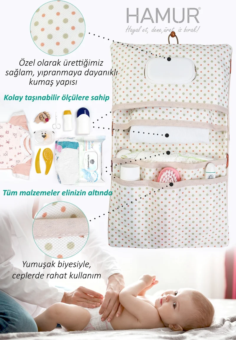 Hamur Mother Baby Care Bag Newborn Diaper Changing Organizer Bag Organizer Urcin