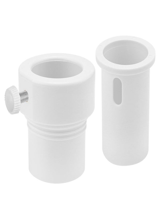 XCWT Pool Umbrella Pole Stabilizer Sleeve Adapter - Fit 1.5" & 1.35" Umbrellas Hole Holder Insert for Single-Threaded Baja Deck Pools Sleeves, Reducing Moving and Hold Umbrella in Place (White) - Image 1