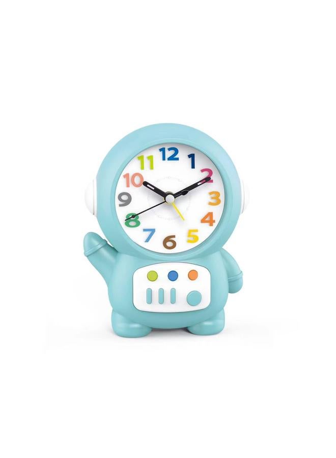 الأزرق جي دبليو مصباح منبه رائد فضاء جديد يدمج ساعة الكرتون ، يستيقظ الطلاب لتعلم مصابيح LED بجانب السرير - Image 1