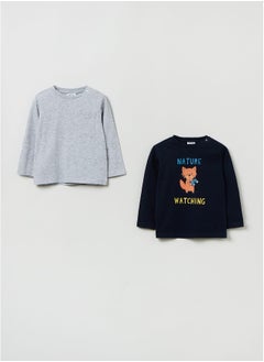 Ovs OVS Two Pack, Long Sleeved, Printed T Shirt  - Image 1