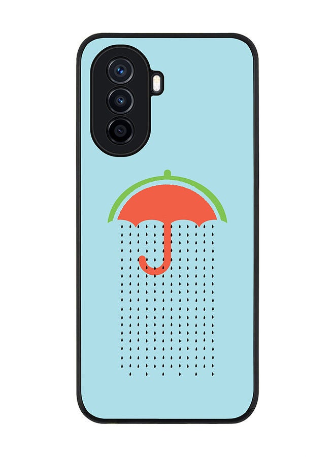 Stylizedd Rugged Black edge case for Huawei Nova Y70  Slim fit Soft Case Flexible Rubber Edges Anti Drop TPU Gel Thin Cover - Weeping Melon - Image 1