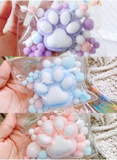 Generic Adorable Plush Cat Paw Squeeze Toy - Soft Stress Relief Fidget Toy for Adults & Kids, Cartoon Pattern Sensory Desk Toy, Durable Gift for Office, Travel, Birthday & Christmas (All Ages)  - Image 1
