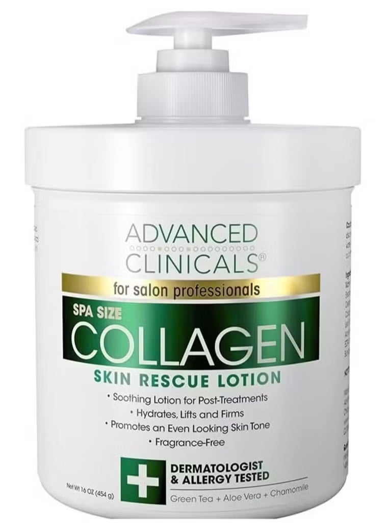 Advanced Clinicals Collagen skin rescue lotion 454 gm