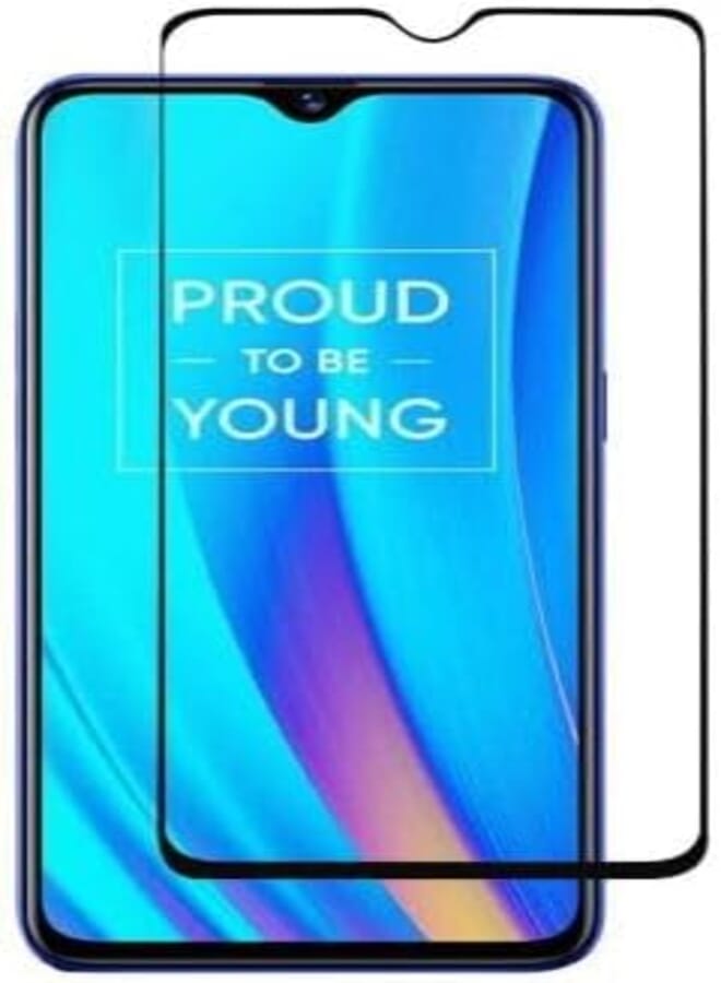 StraTG Samsung A10s / A10 / M10 / M10s / M20 Glass Screen Protector - Crystal Clear Protection for Your Smartphone Display - Black Frame