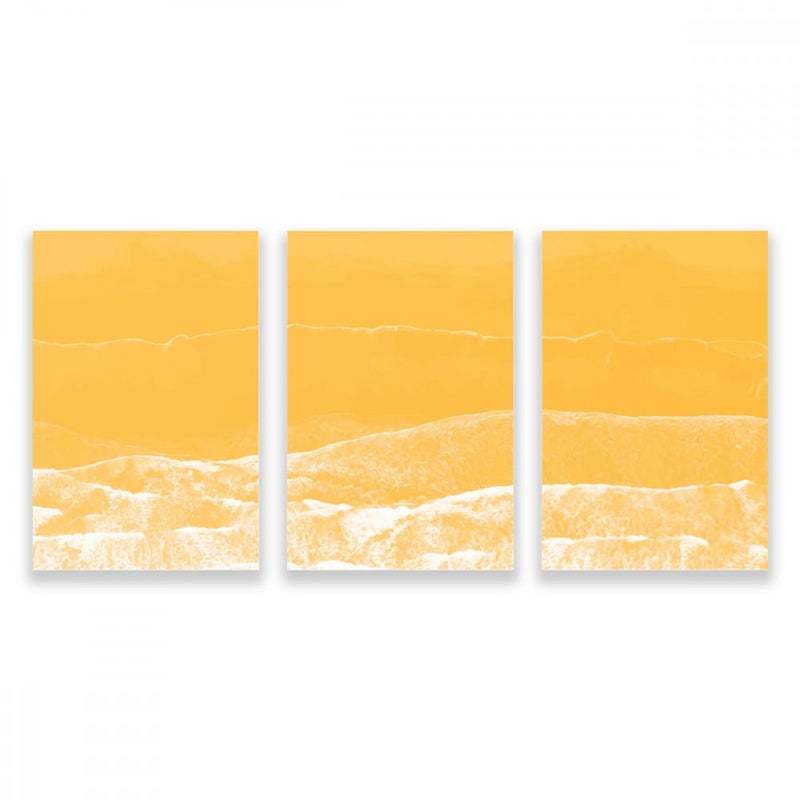 Marktna Three modern canvas paintings with a sea design and a hollow frame, measuring (120×60), three pieces - Image 1