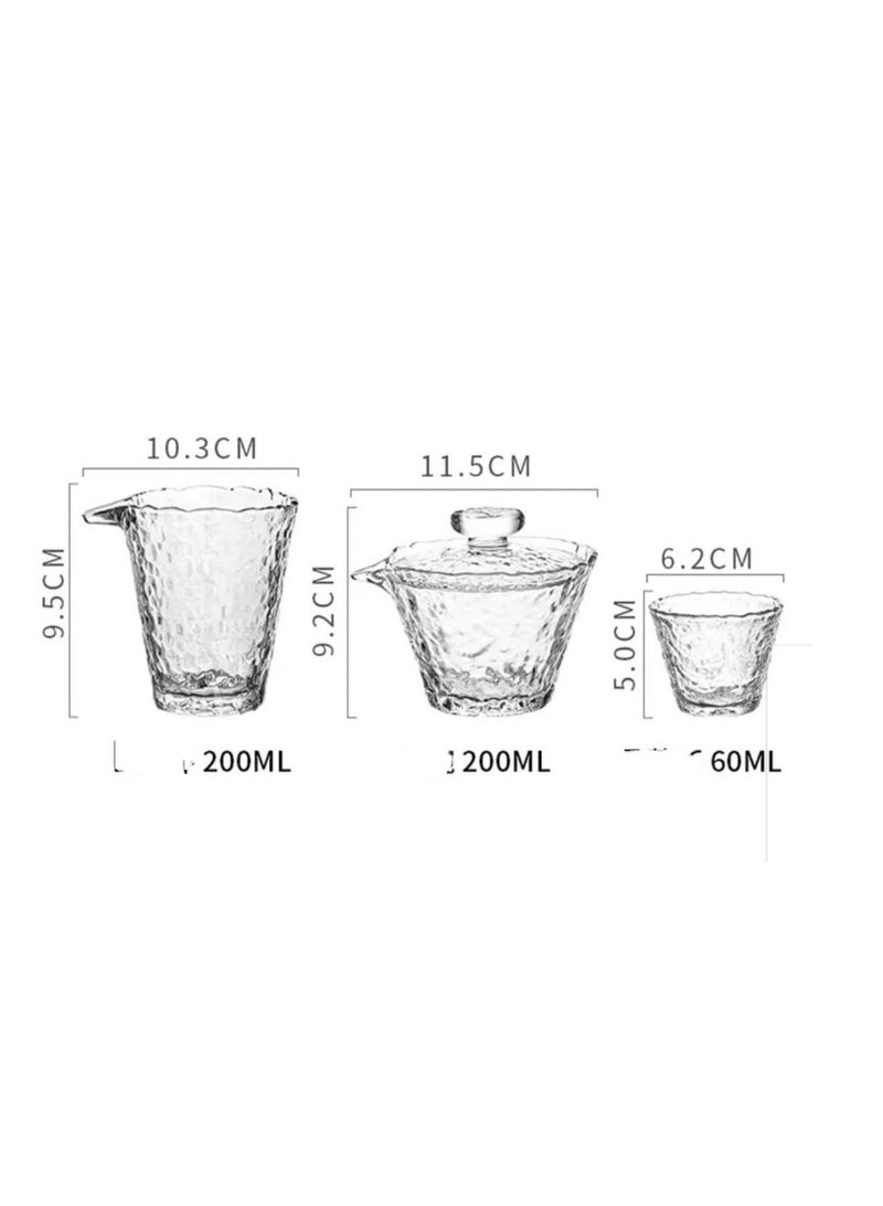 OASIS-TH Set Of 8 Pcs Glass Tea Cup Tea Set - Image 5