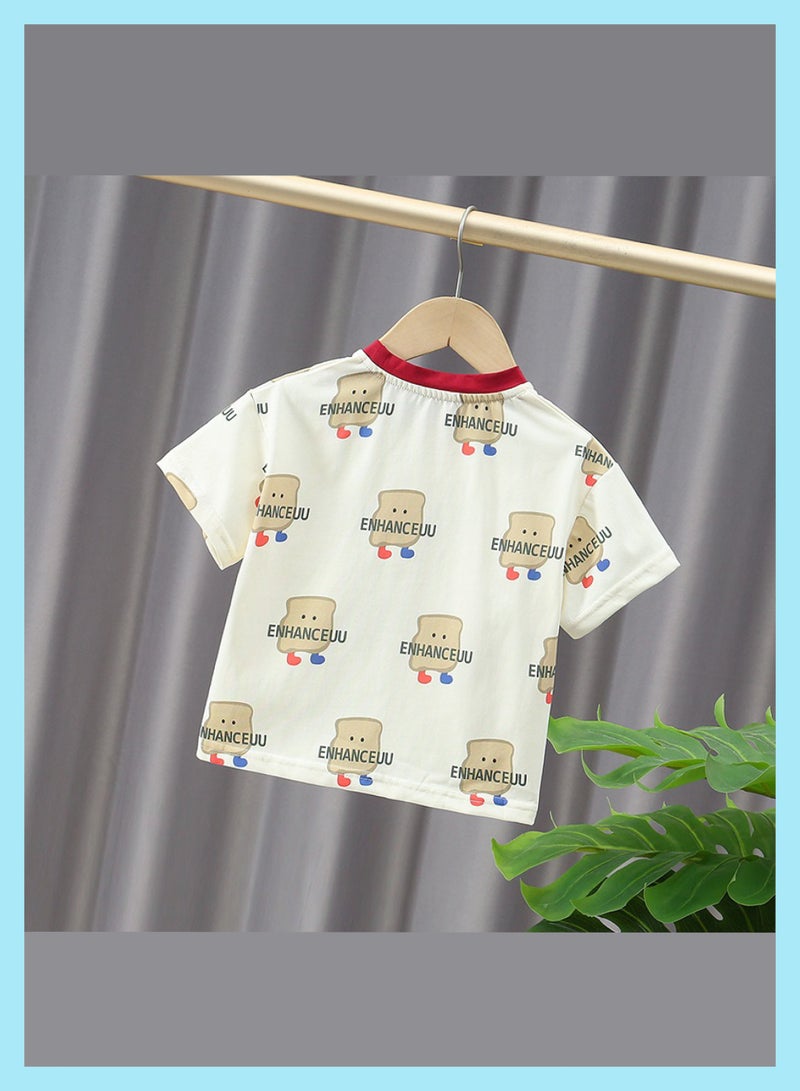 Boys' pure cotton short-sleeved T-shirts, new 2025 children's clothing, baby clothes, summer toddler half - sleeved summer clothing tops  - Image 4