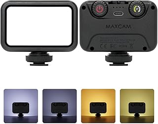 MAXCAM Bi-Color LED Video Light on Camera, Lighting Duration 2 Hours, Dimmable 3200K-6700K and Brightness 1080 lumens, - Image 1