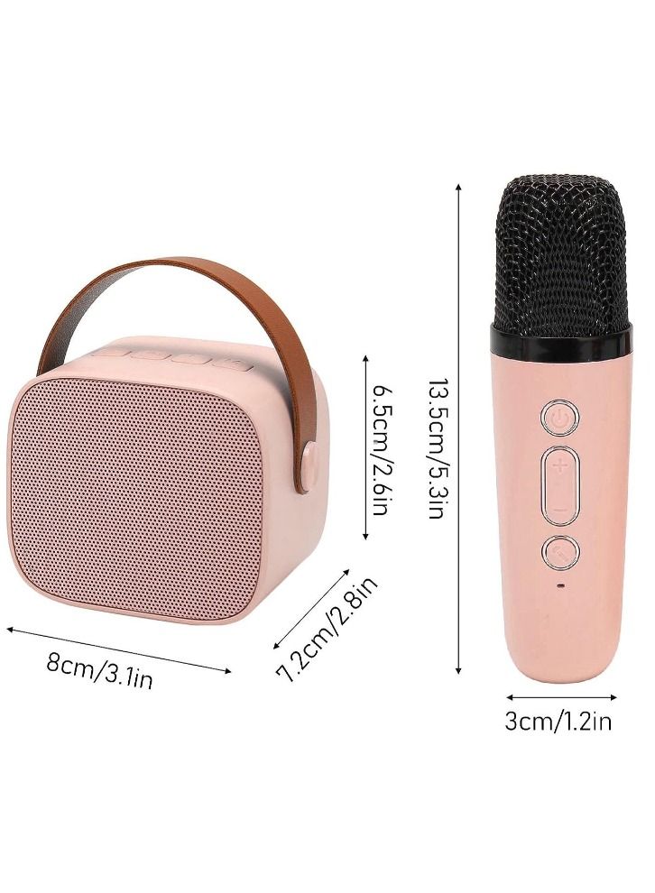 Mini Karaoke Machine for Kids Portable Bluetooth Karaoke Speaker with 2 Wireless Microphones and Led Lights for Home Party Birthday Gifts for Boys/Girls  - Image 3
