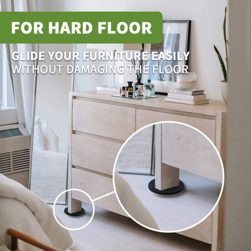 COVERCORNER Felt Furniture Sliders for Hardwood Floors 8 PCS - 3 1/2 inch Furniture Moving Slider â€“ Heavy Duty Felt Movers Sliders Chair Legs Floors Protectors (for Hardwood Floors) - Image 4