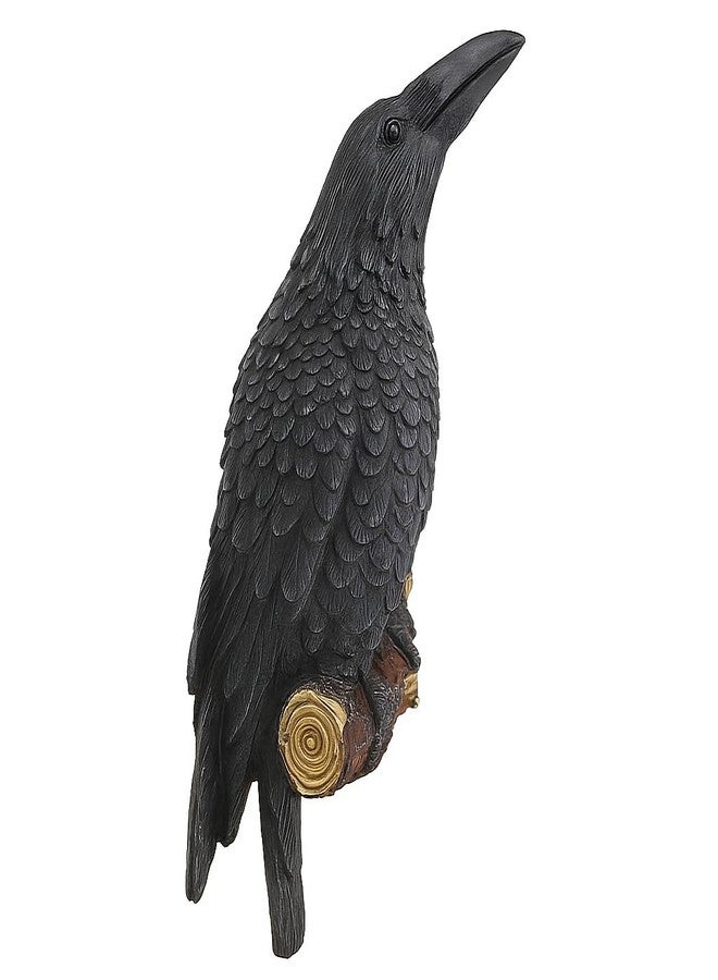 LSLANSOON Resin Crow on Branch Wall Decor, Gothic Halloween Outdoor Indoor Hanging Ornament for Home, Garden, Patio Gift - Image 1