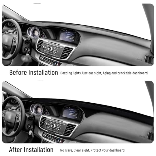 Bercicci Dash Cover for Honda Accord 2012 2011 2009 2008 Accessories Flannel Dashboard Cover Dash Mat Center Console Cover Sunshield Protector Pad - Image 3