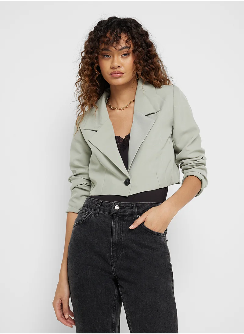 جينجر Cropped Boxy Fit Blazer