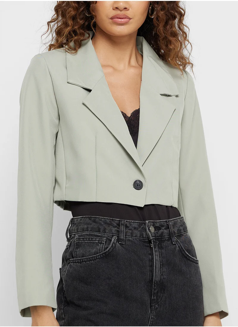 جينجر Cropped Boxy Fit Blazer