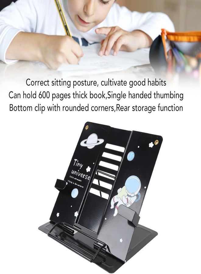 SID MAGIC Astro Space Book Holder Stand 6 Adjustable Angle Metal Reading Stand Portable Foldable Book Stand for Desk, Study, Office & Kitchen - Image 2