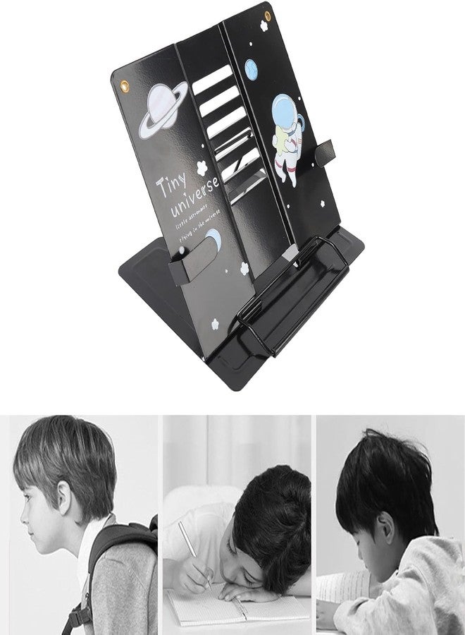 SID MAGIC Astro Space Book Holder Stand 6 Adjustable Angle Metal Reading Stand Portable Foldable Book Stand for Desk, Study, Office & Kitchen - Image 3