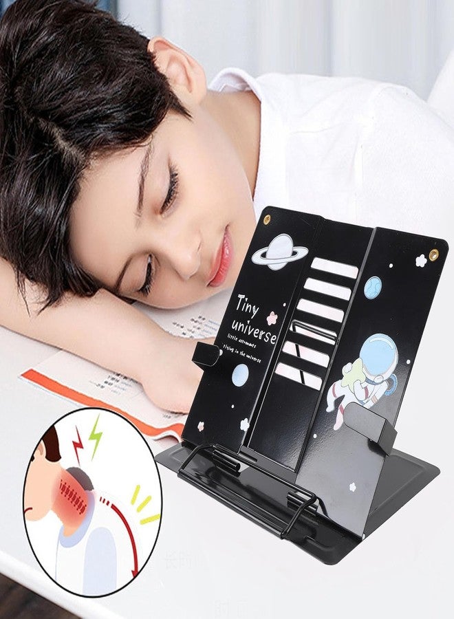 SID MAGIC Astro Space Book Holder Stand 6 Adjustable Angle Metal Reading Stand Portable Foldable Book Stand for Desk, Study, Office & Kitchen - Image 4