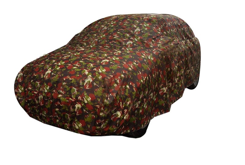 Auto Hub Car Cover Compatible with Hindustan Ambassador with Weather Proof, Triple Stitched, Ambassador Car Cover Jungle Look - Image 2