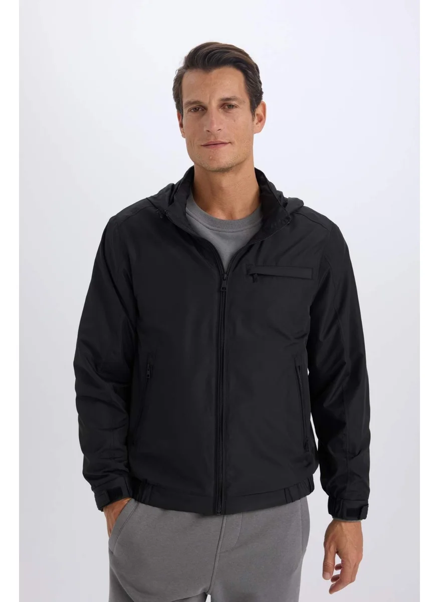 DeFacto Water Repellent Regular Fit Stand Collar Cotton Lined Zippered Coat