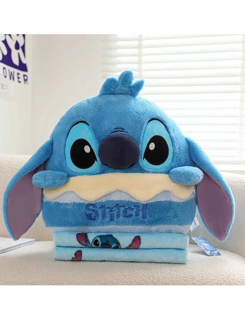ستيتش طقم مخدة وبطانية للاطفال ناعمة بتصميم شخصية ستيتش الكرتونية  | طقم نوم وراحة فاخر | مثالية للقيلولة، السفر، وغرف الأطفال | خامة ناعمة ودافئة | أبعاد المخدة 50 سم , البطانية 110*160 سم - Image 2