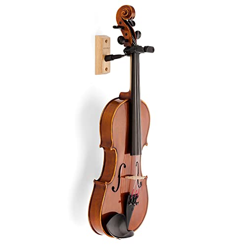 Hercules DSP57WB Auto Grip Violin Hanger for Wall Mount with Wood Base - Image 3
