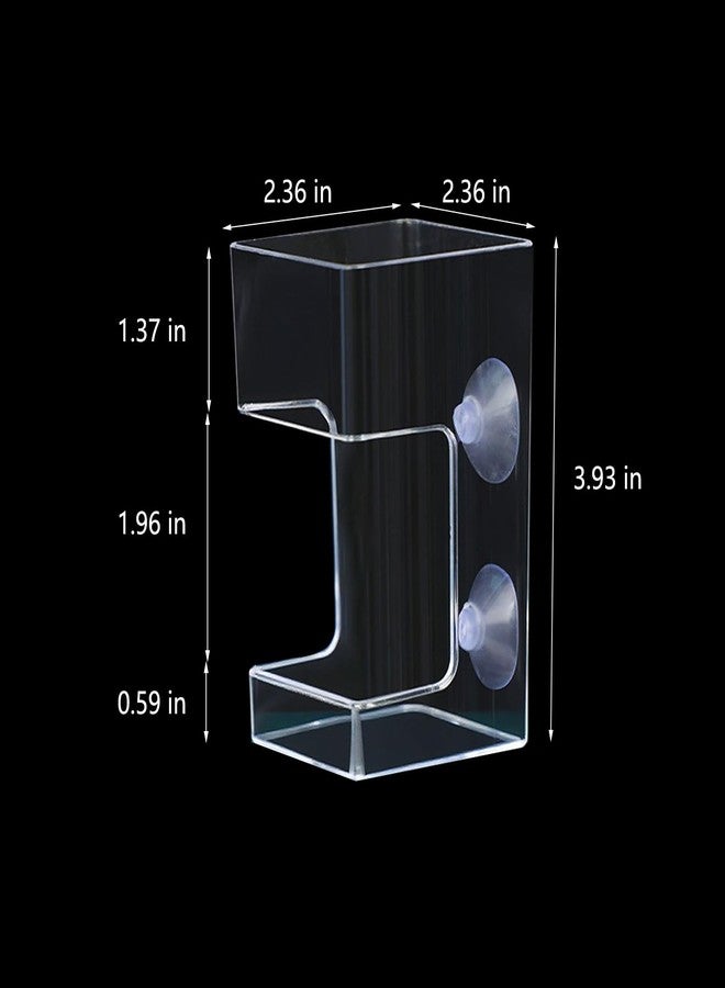 يافيجي صندوق تغذية الأسماك المربع من YAFIYGI، مانع للفوضى، حامل أنبوب تغذية لأسماك البيتا، صندوق طعام ديدان الدم لأحواض السلاحف وأحواض السمك، نظام تحكم في التغذية - Image 2