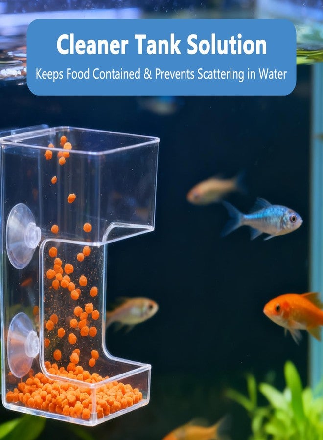 يافيجي صندوق تغذية الأسماك المربع من YAFIYGI، مانع للفوضى، حامل أنبوب تغذية لأسماك البيتا، صندوق طعام ديدان الدم لأحواض السلاحف وأحواض السمك، نظام تحكم في التغذية - Image 4