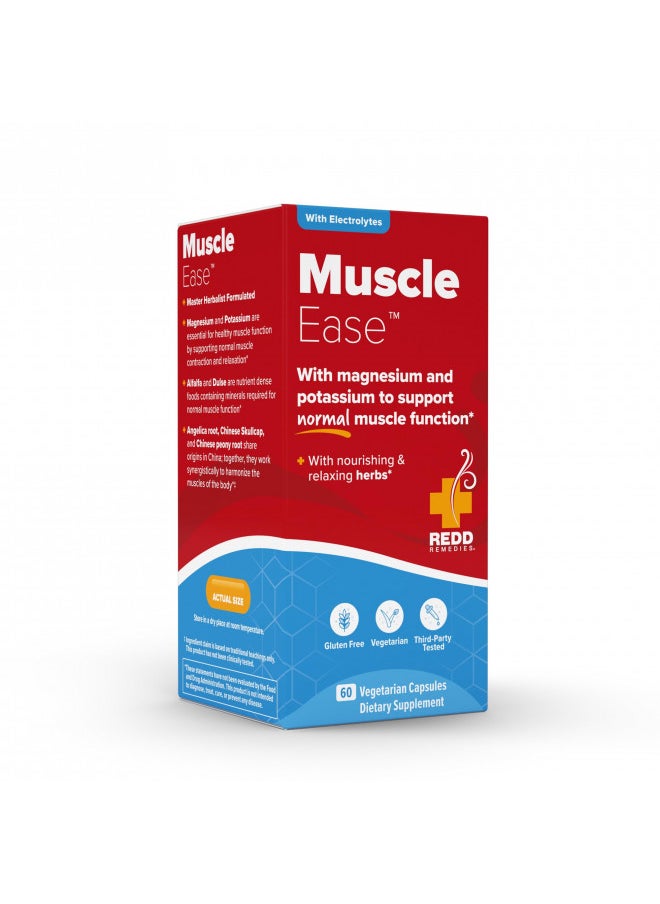 REDD REMEDIES Redd Remedies, Muscle Ease, Relaxing Support With Magnesium and Herbs, 60 Capsules  - Image 3