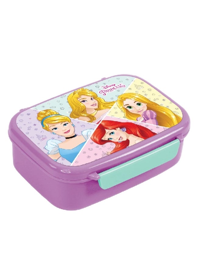 Disney Princess Rectangular Lunch Box for Kids Purple and Blue 765 ml FKA-02228
