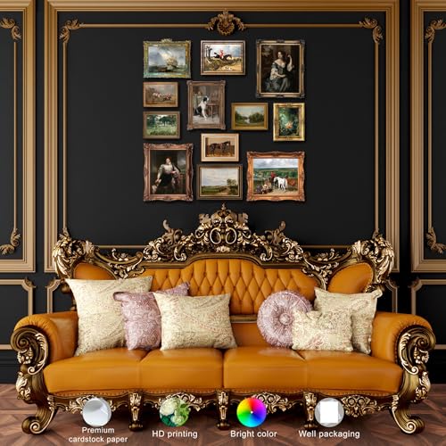 LANCHI95 12 PCS Vintage Victorian Wall Decor, Classic Maximalist Wall Decor, Coquette Vintage Art Prints, Victorian Wall Art, Vintage Paintings Pictures Moody Maximalist Decor (UNFRAMED) - Image 3