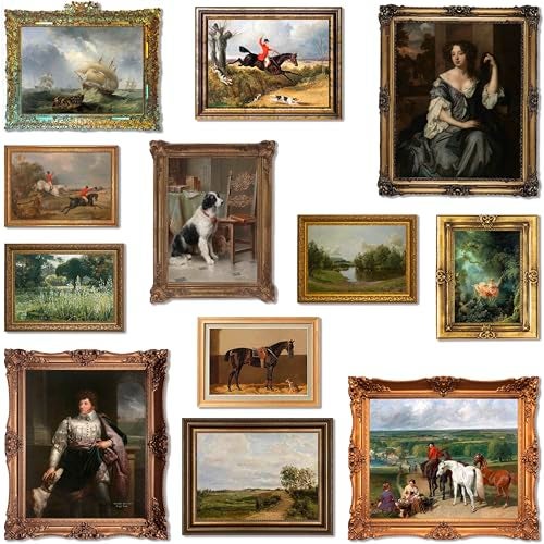 LANCHI95 12 PCS Vintage Victorian Wall Decor, Classic Maximalist Wall Decor, Coquette Vintage Art Prints, Victorian Wall Art, Vintage Paintings Pictures Moody Maximalist Decor (UNFRAMED) - Image 1