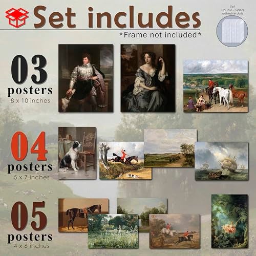 LANCHI95 12 PCS Vintage Victorian Wall Decor, Classic Maximalist Wall Decor, Coquette Vintage Art Prints, Victorian Wall Art, Vintage Paintings Pictures Moody Maximalist Decor (UNFRAMED) - Image 2