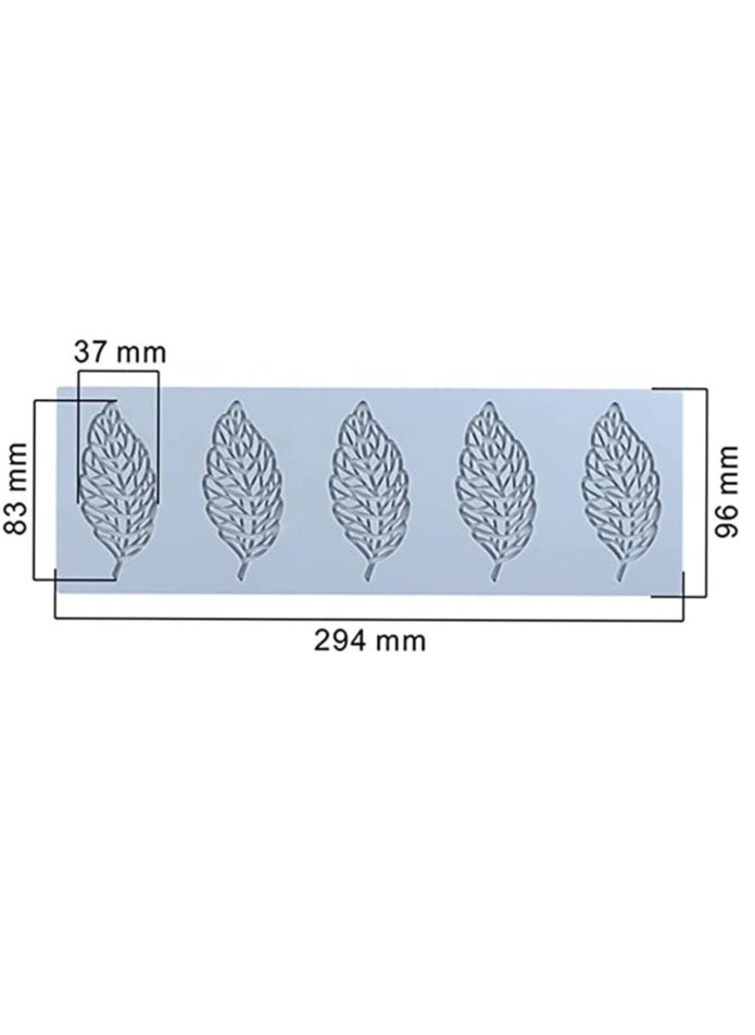 MIRFA Hollow Leaf Candy Mold, Chocolate Candy 3D Hollow Leaf Silicone Mold, Sugar Craft Cake Decoration, Cupcake Top, Polymer Clay  - Image 2