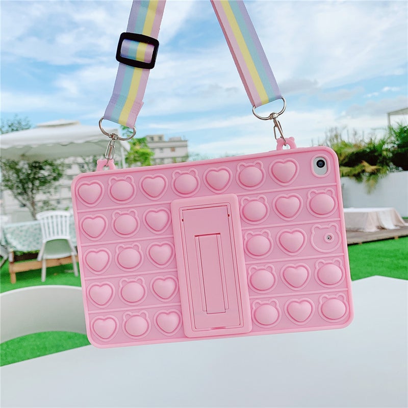Suitable for Samsung Tab A8 10.5 Rainbow love bear head beanie protective cover X200 soft silicone shell Mini 6 - Image 1