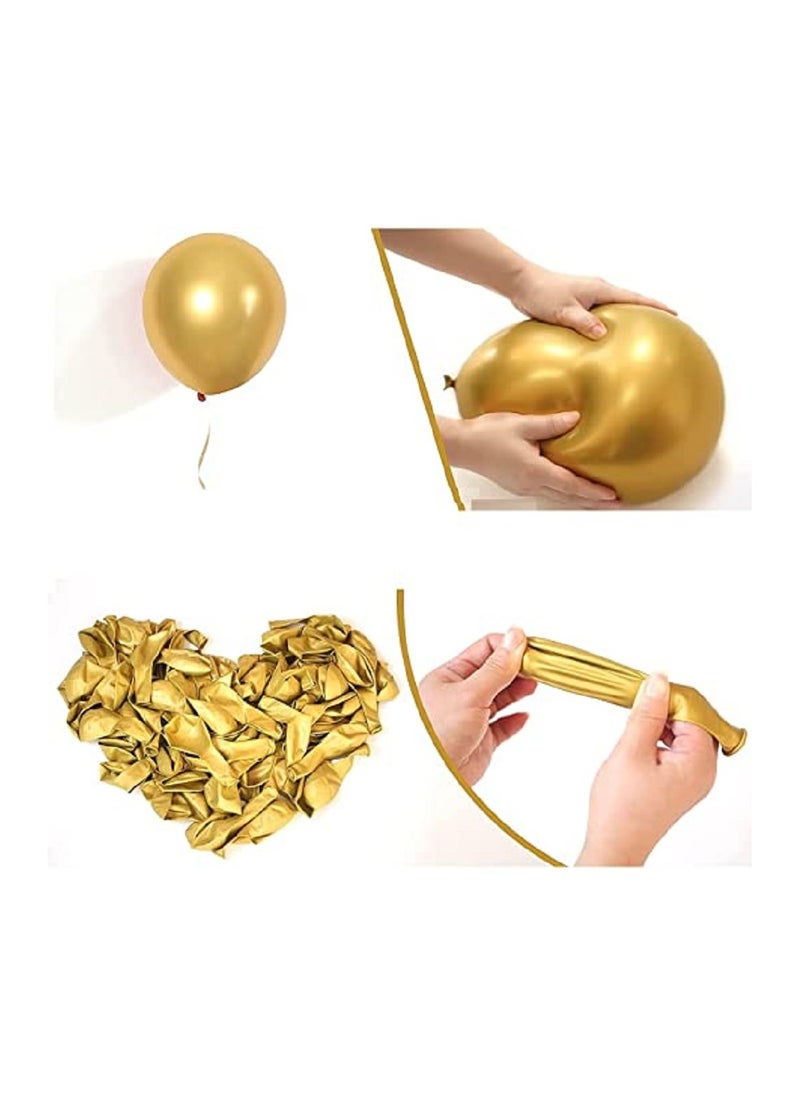 Boxwoods Gold Metallic Chrome Balloons Garland Arch Kit 94 pcs  - Image 3