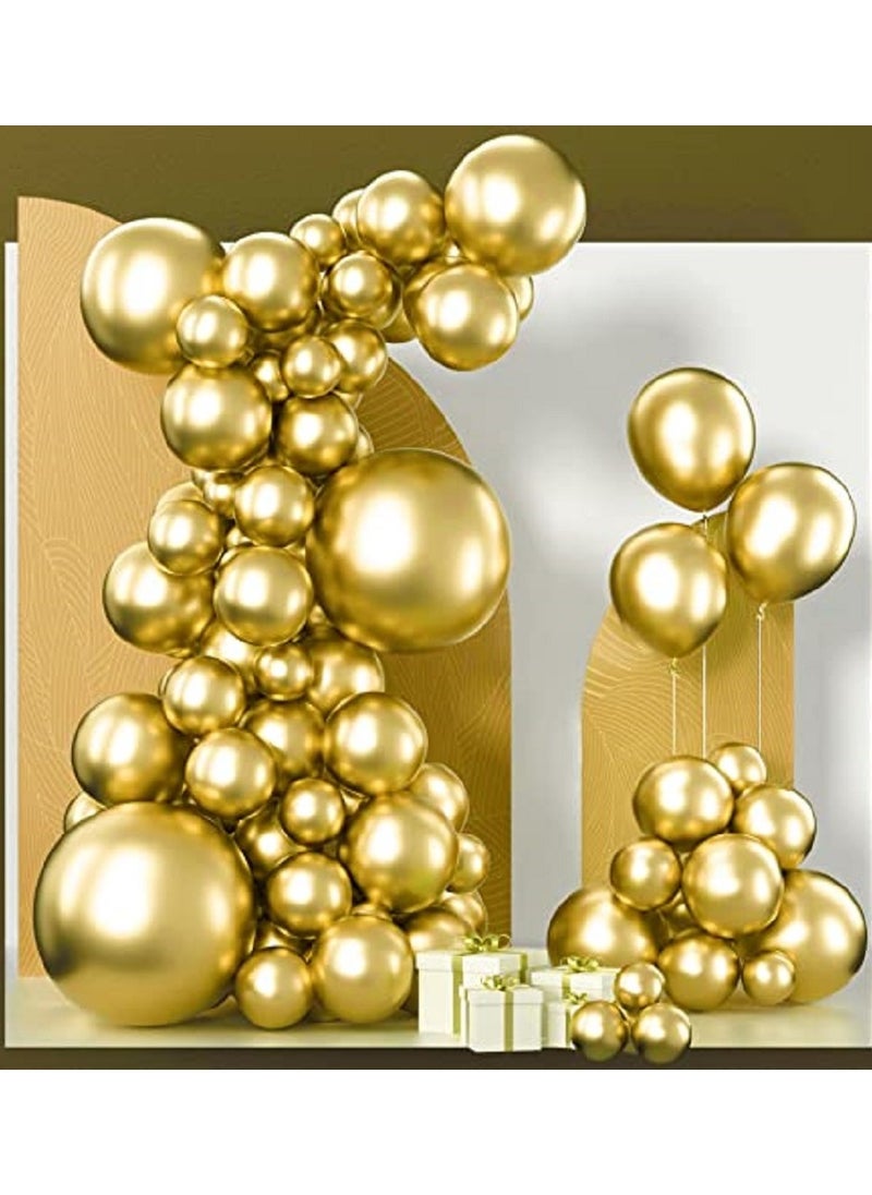 Boxwoods Gold Metallic Chrome Balloons Garland Arch Kit 94 pcs  - Image 4