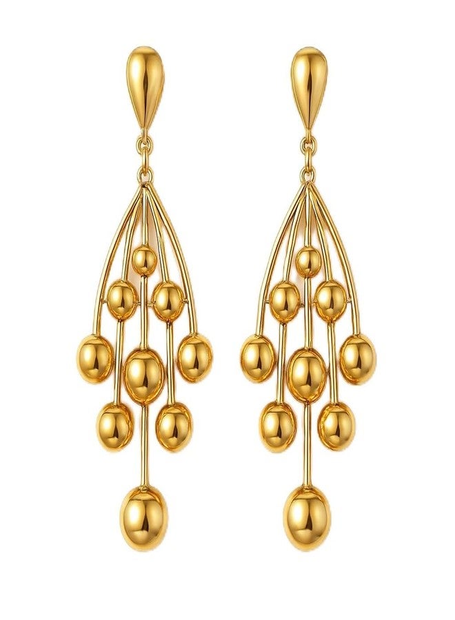 MEENAZ Premium Earrings Set for Women and Girls | Anti Tarnish Gold Plated Designer Long Hanging Dangle Earrings | Lightweight Jewellery Set Stylish Accessory Design Wedding Anniversary Gift -239 - Image 1