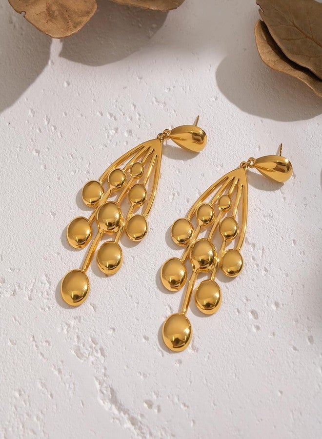 MEENAZ Premium Earrings Set for Women and Girls | Anti Tarnish Gold Plated Designer Long Hanging Dangle Earrings | Lightweight Jewellery Set Stylish Accessory Design Wedding Anniversary Gift -239 - Image 5