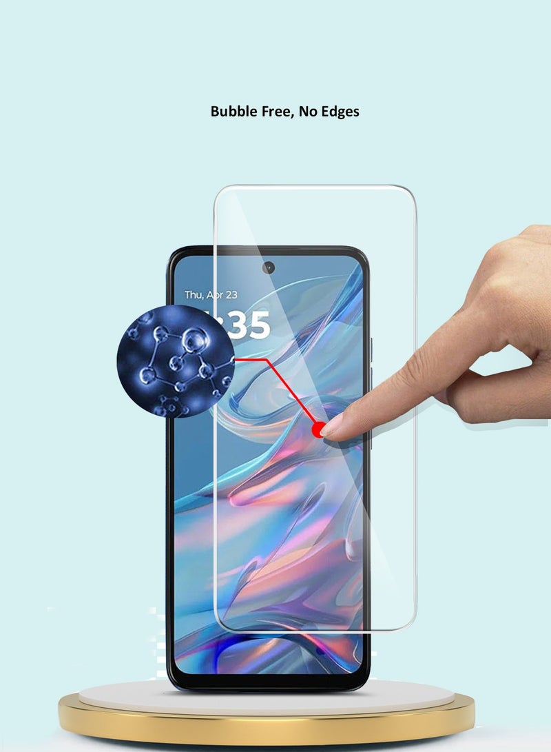 GMAX Motorola Moto G45 5G 2024 Premium Series Curved Edges 9H 2.5D Tempered Glass Screen Protector - Clear - Image 3