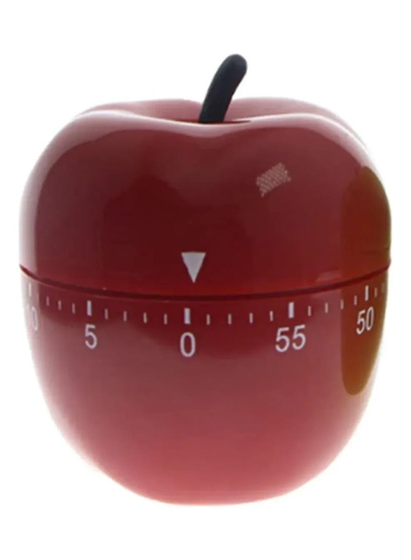 Apple Shape Timer 60-Minute Max, Mechanical, for Cooking & Study - Image 1