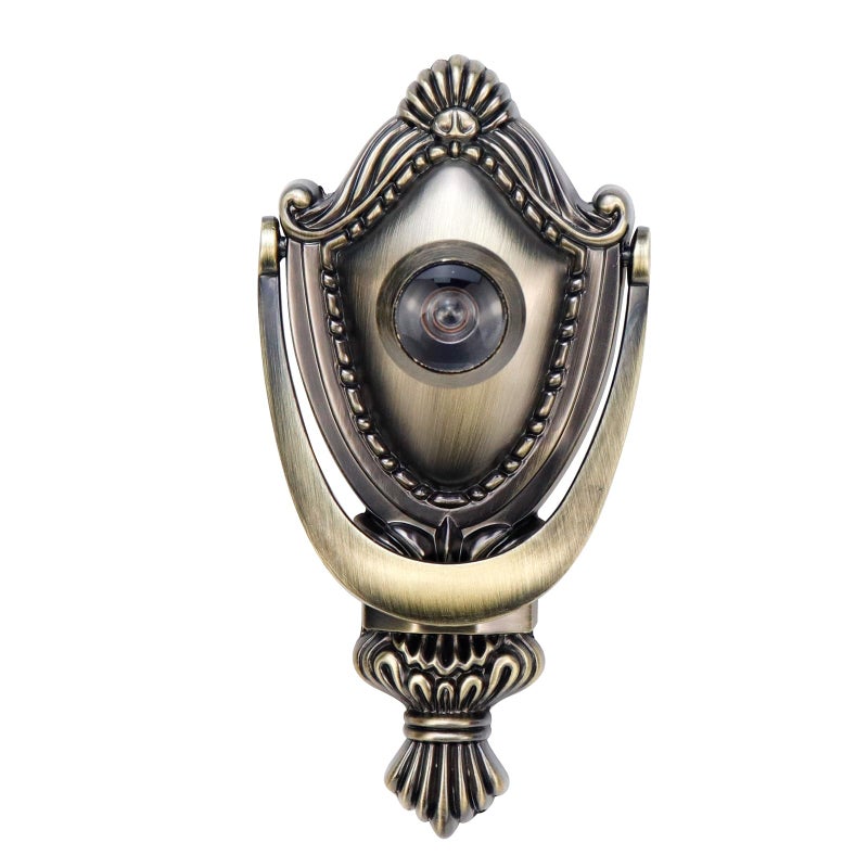 Woogim 1PC Bronze Door Knocker Zinc Alloy Vintage Door Knocker Door and Gate Knocker Handle Pull - Image 2