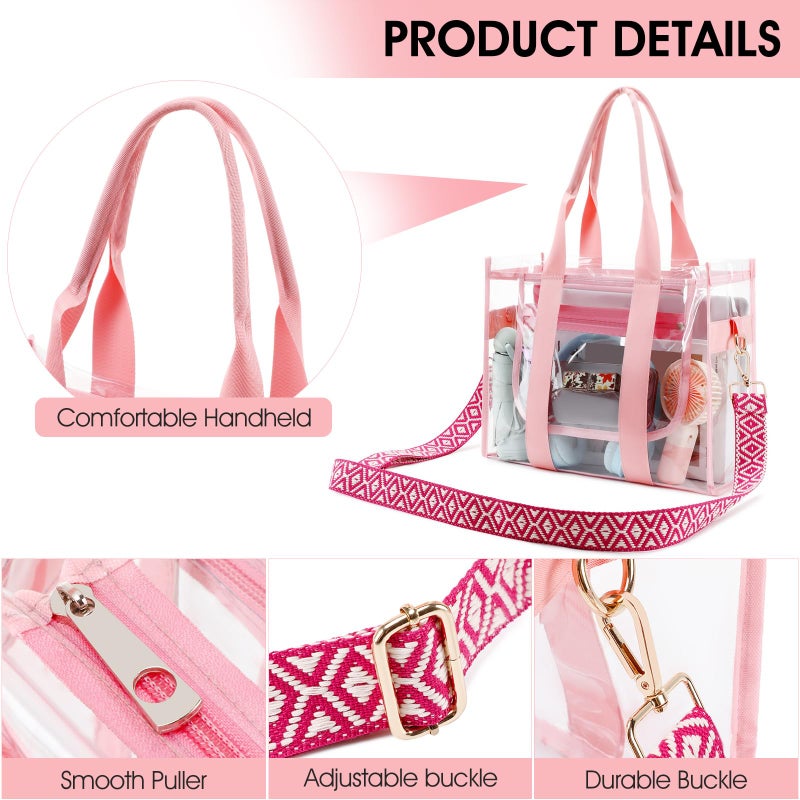 getgto Clear Bags for Women Tote Bag, Crossbody Bag, Stadium Approved Clear Purse for Sports Events, Concert, Work & Beach - Image 5