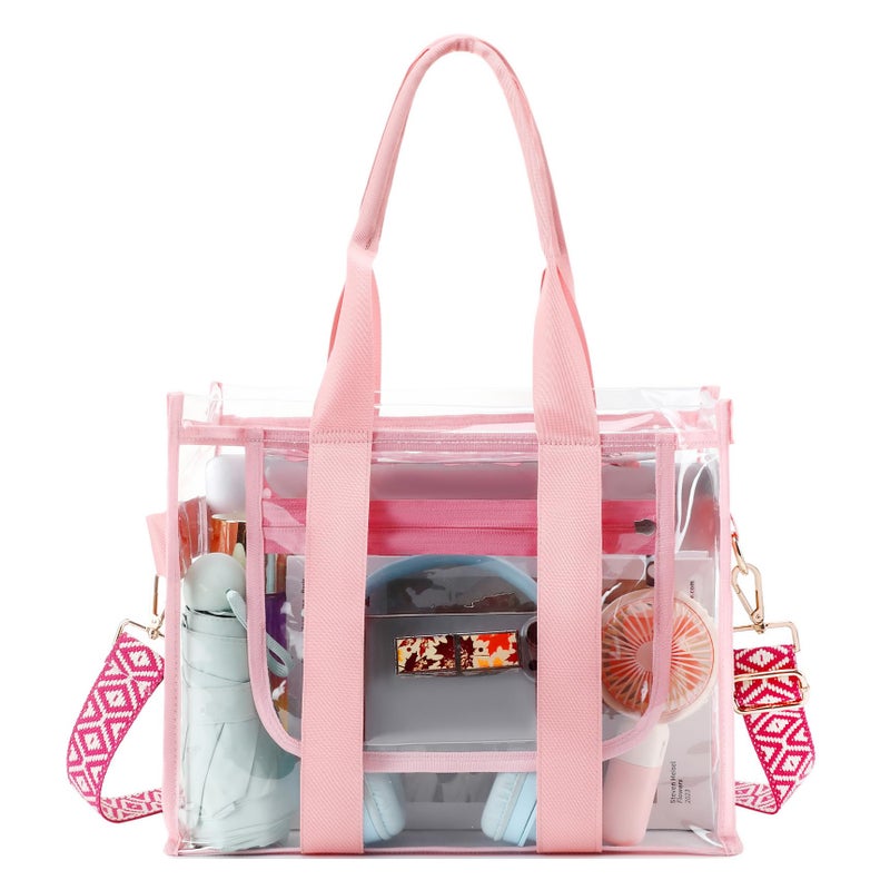 getgto Clear Bags for Women Tote Bag, Crossbody Bag, Stadium Approved Clear Purse for Sports Events, Concert, Work & Beach - Image 1
