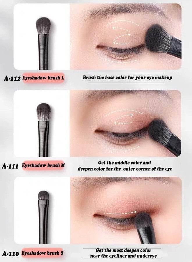 KIRA 6pcs Makeup Brush Set Different Sizes for Undereye Smoothing Smudge, Highlight, Eye Tail Tinting, Eyebrow, Lip, For Women (936) - Image 3