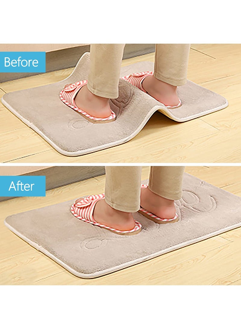 SYOSI Rug Gripper Rug Tape 10 Pcs Double Sided Anti Curling Non Slip Reusable Black Trapezoid Rug Pad  for Hardwood Floors, Carpets, Floor Mats in Place & Make Corner Flat and Easily Peel Off - Image 2